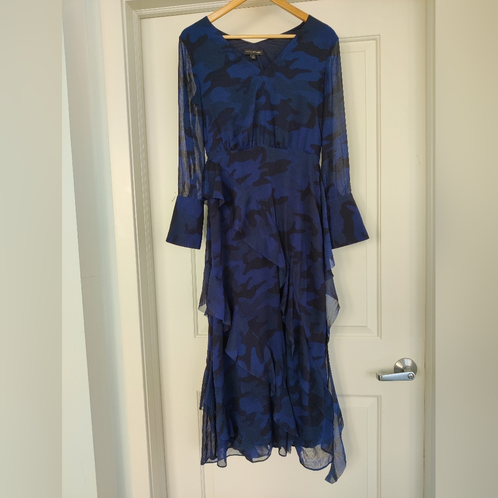 Banana Republic Blue Camo Print Dress